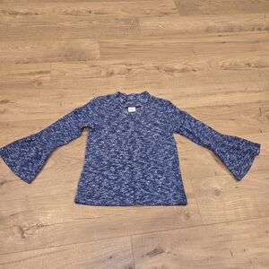 NWOT Arizona Girls Marle Blue Bell Sleeve Keyhole Cutout Sweater Size XXS (4-5)